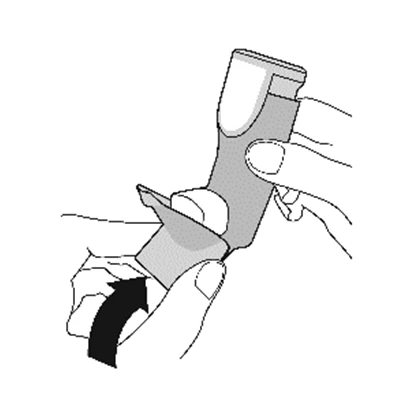 Two hands gripping a medical device for use