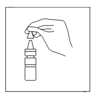 Una mano solleva il tappo di plastica da una piccola boccetta di medicinale per preparare l'uso del farmaco
