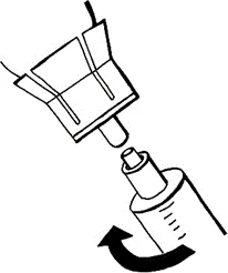 Black and white drawing showing the