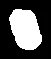 White irregular shape on a black background resembling a stylized organ or anatomical section