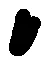Black silhouette of an irregular and asymmetrical shape on a white background