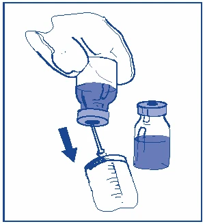 Blue technical drawing showing