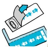 Illustrazione di un blister medico con una pellicola protettiva azzurra che viene sollevata per rivelare le singole pillole bianche all'interno