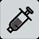 Stylized icon of a syringe with liquid inside