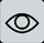 Stylized icon of a human eye with black pupil and eyelid outline on light gray background