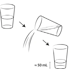 Line drawing showing a hand