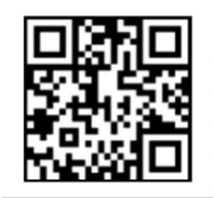 Square QR code composed of a pattern of black pixels on a white background with three large positioning squares at the corners