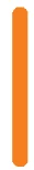 A long vertical orange bar with rounded ends on a white background
