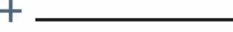 Blue cross symbol to the left of a long black horizontal line on a white background