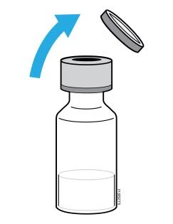 Illustration of a glass vial with liquid inside