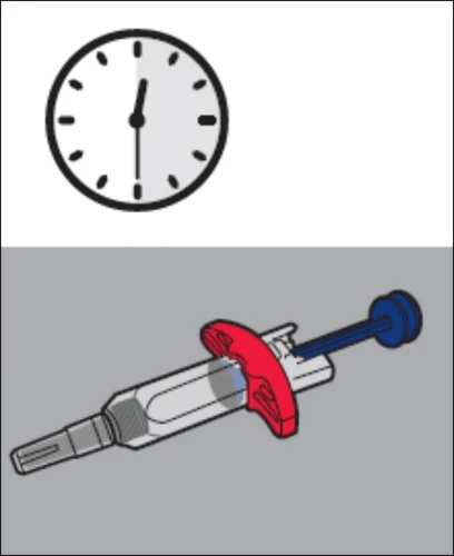 Analog clock with hands indicating the time