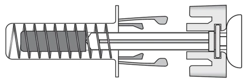 Black-and-white technical diagram showing a cross-section of a medical device with an internal spring and mechanical components