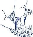 Hands holding and gently pressing the edges of a plastic blister pack to remove a single dose of medication