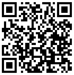 Codice QR in bianco e nero di forma quadrata con motivi caratteristici e tre quadrati più grandi agli angoli su sfondo bianco