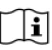 Icono en blanco y negro de un folleto o libro abierto con una letra grande y una letra pequeña 'i' en la esquina superior derecha