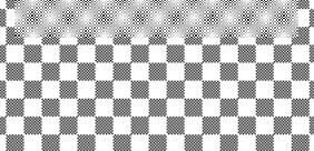 Black-and-white checkerboard pattern with a blurred dotted band at the top, creating a high-contrast abstract background