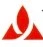 Logotipo rojo compuesto por tres formas conectadas que recuerdan pétalos de flor o triángulos estilizados sobre fondo blanco