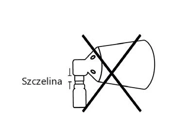 Schematic illustration showing a tilted container with a cross-out symbol and the word 'crack' labeling it, symbolizing an application error