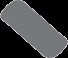 Gray elongated object with rounded ends positioned diagonally on a white background