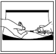 Two hands holding a syringe with needle, with one person administering a subcutaneous injection into another person's skin
