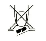 A black icon depicting a human silhouette with a large X mark over the chest and a broken pill at the bottom, symbolizing prohibition of drug intake
