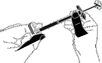 Two hands holding a syringe with a needle at an angle, preparing for precise and controlled drug administration