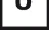 A black zero digit centered on a white background inside a black square frame