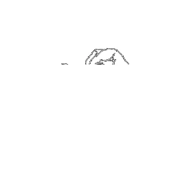 Dibujo lineal minimalista en negro que muestra el contorno de una cara o cabeza humana sobre fondo blanco