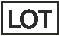 Black text LOT inside a rectangular black frame on a white background
