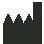 Black silhouette of a factory with three pointed chimneys and one tall rectangular chimney on the right, on a plain white background