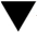 Black triangle pointing downward with its vertex on a white background