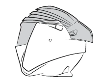 Grafica schematica in scala di grigi che mostra il profilo della testa e delle spalle di una figura con lineamenti del viso e linee dei capelli ben evidenziati