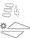 Schematyczne rysunki liniowe przedstawiające trzy owalne tabletki ułożone pionowo oraz symbol gwiazdki obok dwóch nachodzących na siebie rombów