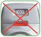 Do not use the device set to the value of 60, marked with a red cross on a grey device with green border