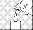 Hand opening the cap of a medicine bottle by lifting it upwards, the bottle standing on a flat surface with a fine textured background