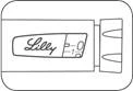 Penna-siringa automatica con scritta Lilly sul corpo, con finestra di dosaggio visibile e meccanismo di somministrazione del farmaco