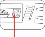 Pen injector labeled Lilly, red arrow pointing to dose of 24 units, scale showing doses from 2 to 8 units