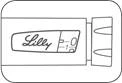 Penna iniettore automatica con logo Lilly, dotata di display digitale per selezionare la dose e meccanismo di somministrazione del farmaco