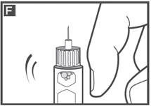 Mano che tiene un flacone con contagocce, da cui esce una goccia; accanto è mostrato un dito per l'applicazione del farmaco