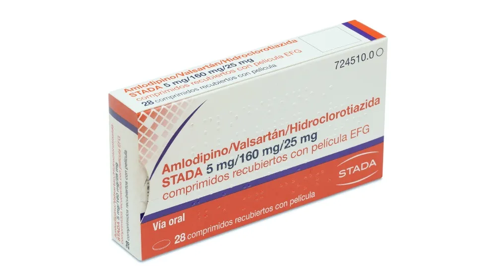 AMLODIPINO/VALSARTAN/HIDROCLOROTIAZIDA VIATRIS 5 MG/160 MG/25 MG COMPRIMIDOS RECUBIERTOS CON PELICULA EFG COMPRIMIDO RECUBIERTO CON PELÍCULA