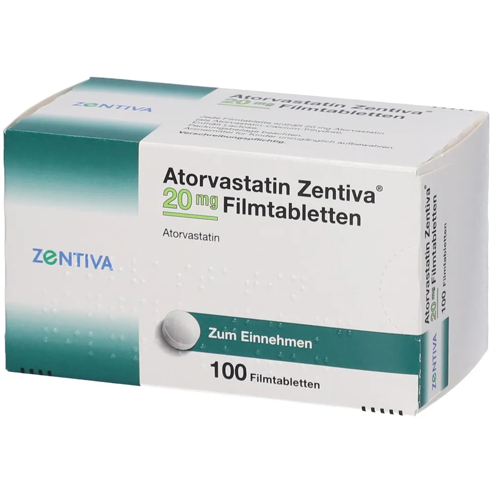 ATORVASTATIN ZENTIVA LAB 20 MG FILM-COATED TABLETS EFG tablets, film-coated