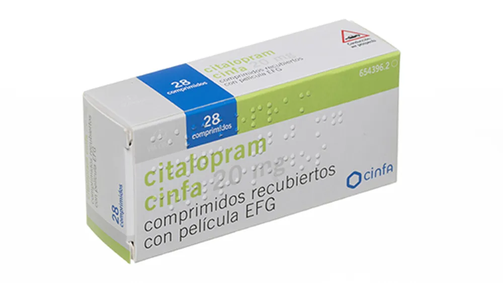 CITALOPRAM TARBIS FARMA 20 MG COMPRIMIDOS RECUBIERTOS CON PELICULA EFG COMPRIMIDO RECUBIERTO CON PELÍCULA