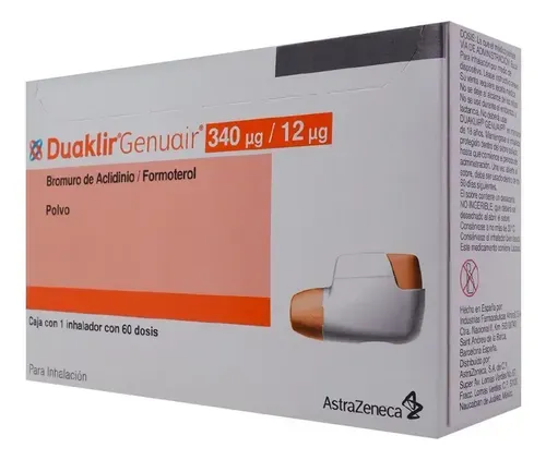 DUAKLIR GENUAIR 340/12 MICROGRAMS POWDER FOR INHALATION powder for inhalation