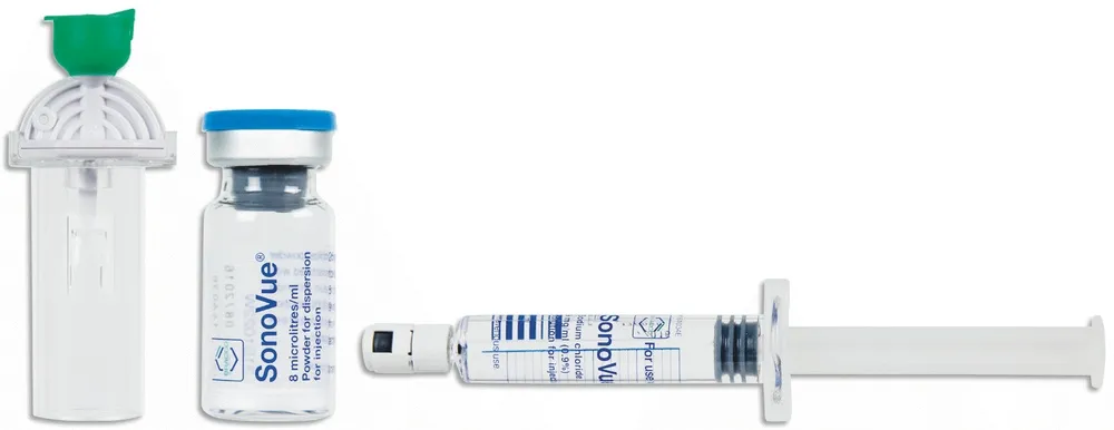 SONOVUE polvo para dispersión inyectable y disolvente