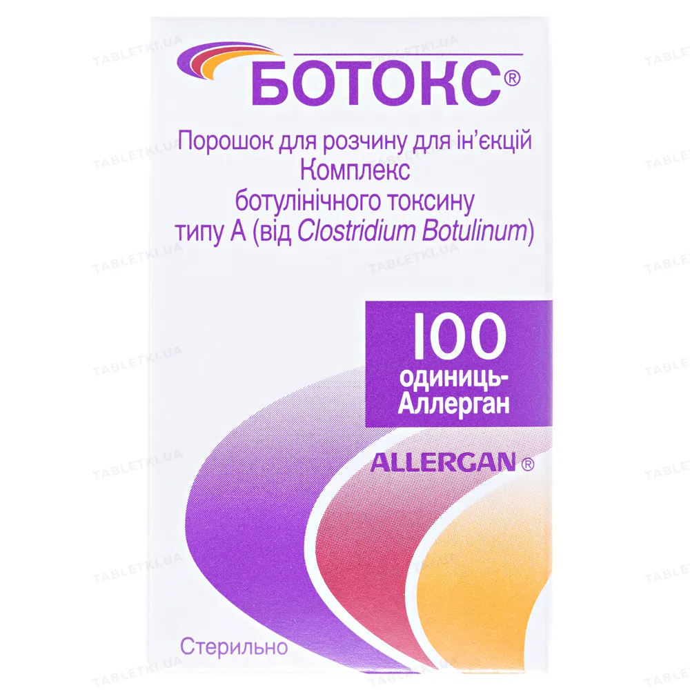 BOTOX® COMPLEX OF BOTULINUM TOXIN TYPE A (FROM CLOSTRIDIUM BOTULINUM) powder for injection solution